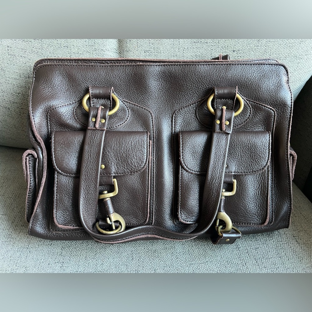 Linea Pelle Brown Leather Satchel bag